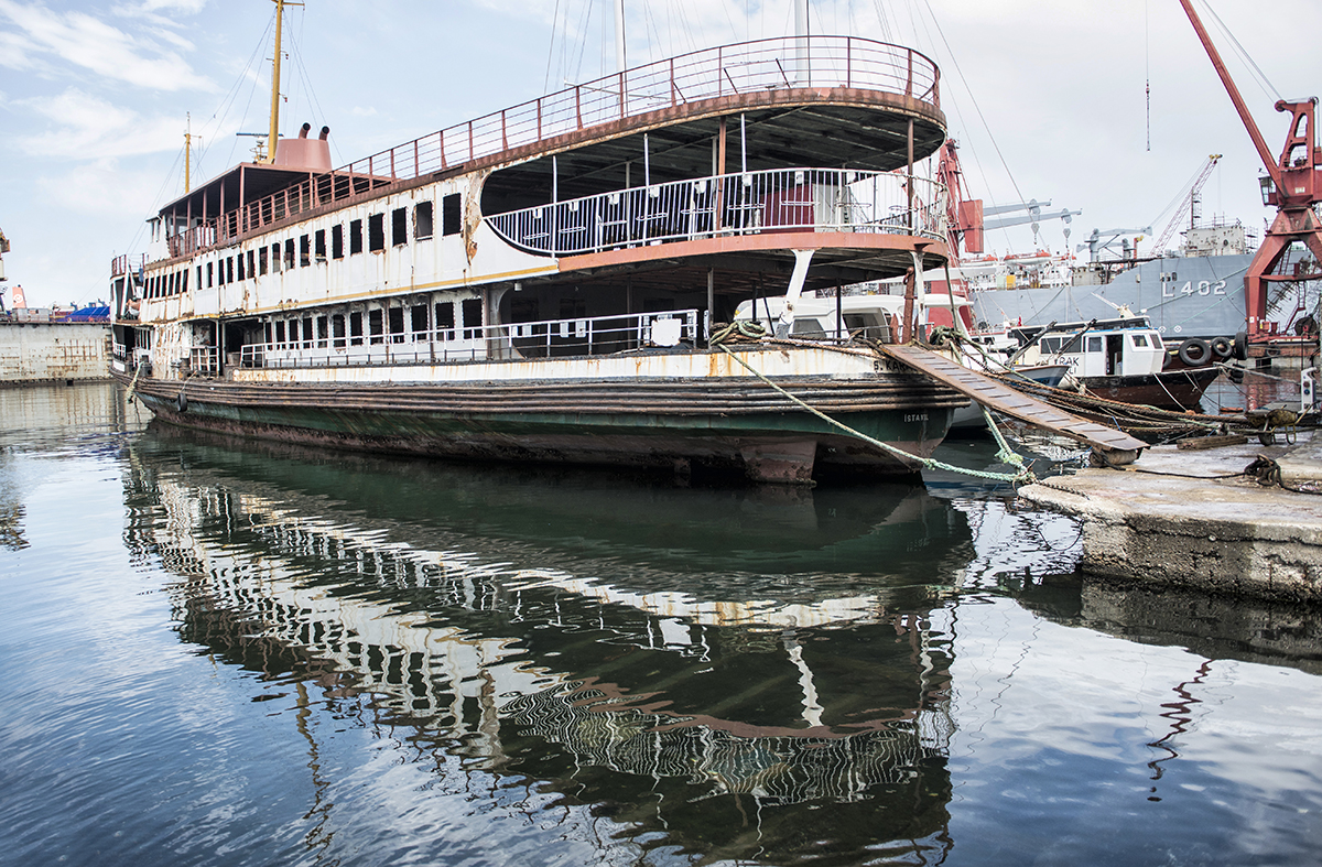 Day 124 —Tuzla Shipyard -
The ferryboat named “Colonel İbrahim Karaoğlanoğlu” who fell in the 1974 Cyprus campaign, is left to its fate in Tuzla shipyard.